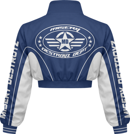 Misery Destroyz Women Zipper-Cropped Full sleeve