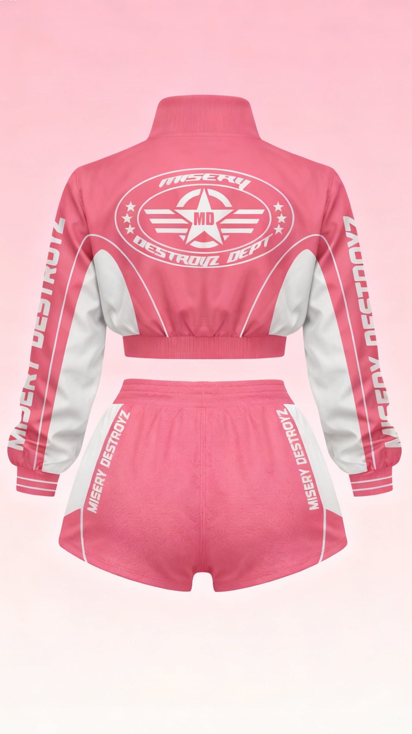 Misery Destroyz Women’s Zipper 2-Piece Gym Tracksuit