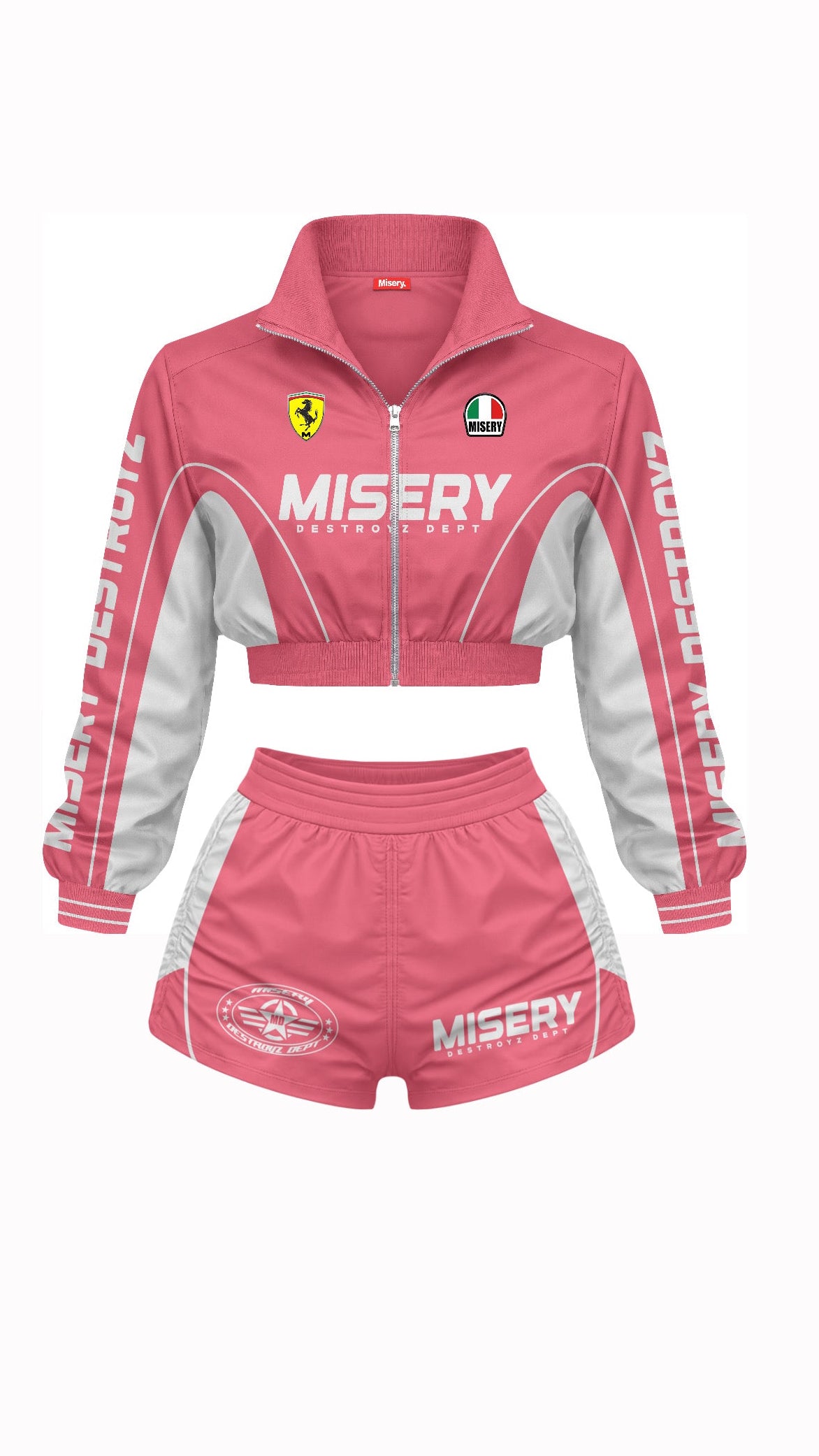 Misery Destroyz Women’s Zipper 2-Piece Gym Tracksuit