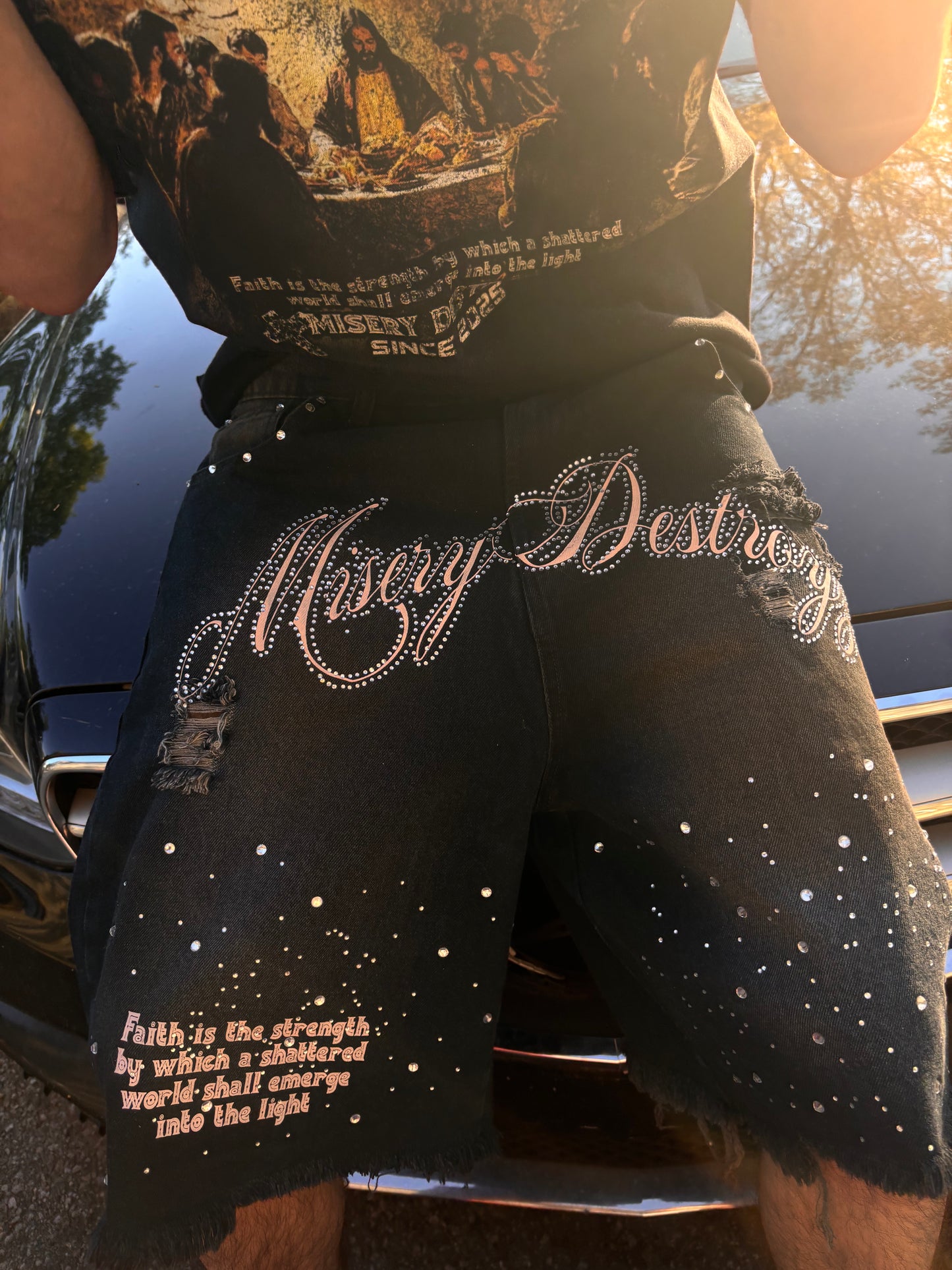 Misery Destroyz Denim Jean Shorts