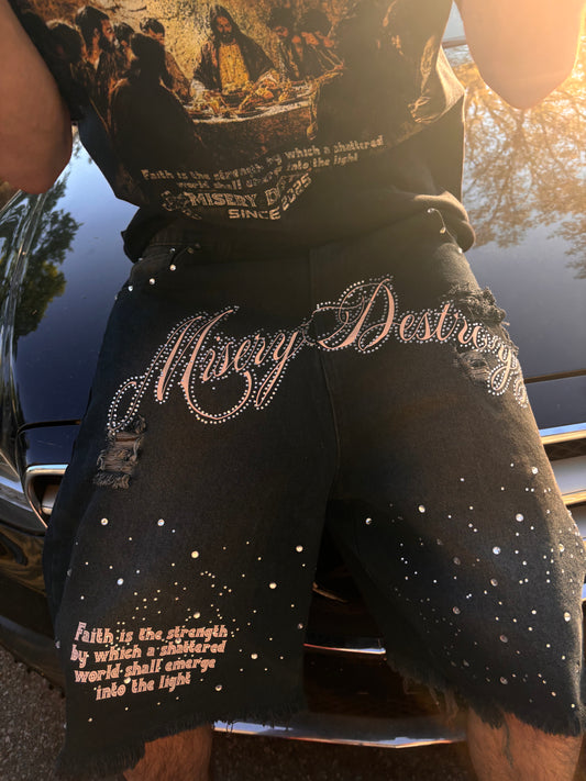 Misery Destroyz Denim Jean Shorts