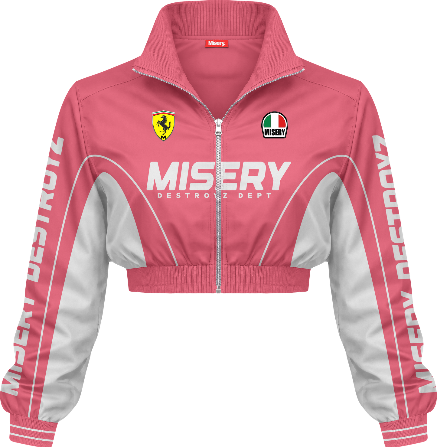 Misery Destroyz Women Zipper-Cropped Full sleeve