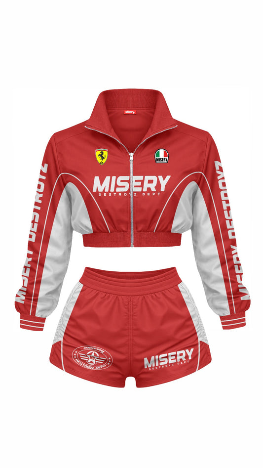 Misery Destroyz Women’s Zipper 2-Piece Gym Tracksuit