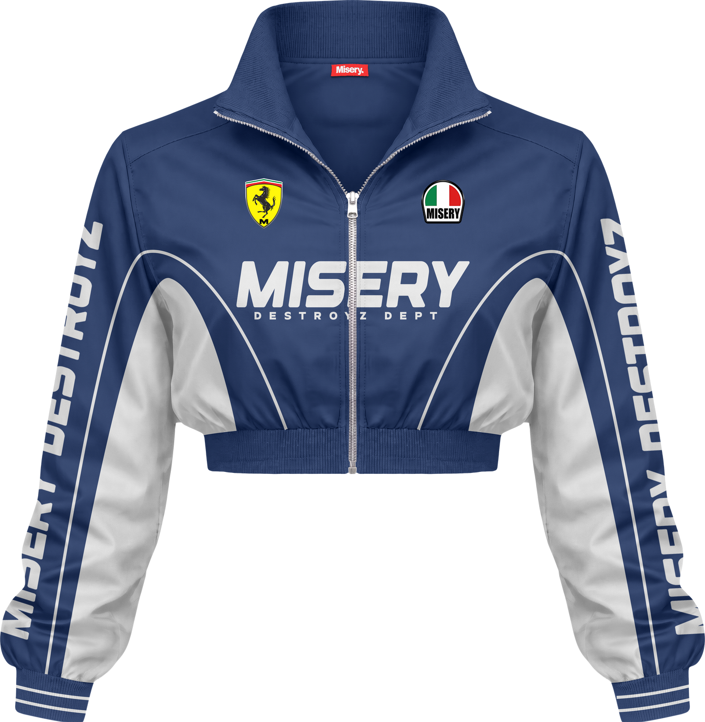 Misery Destroyz Women Zipper-Cropped Full sleeve