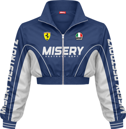 Misery Destroyz Women Zipper-Cropped Full sleeve