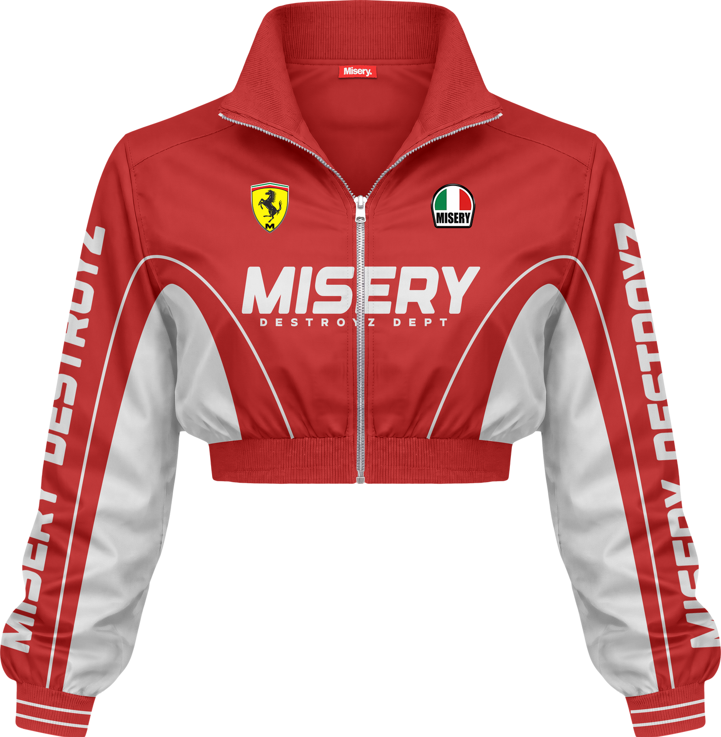 Misery Destroyz Women Zipper-Cropped Full sleeve